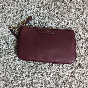 Nine West Burgundy Wristlet